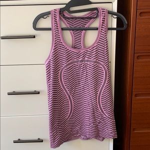 Chevron pink and black tank